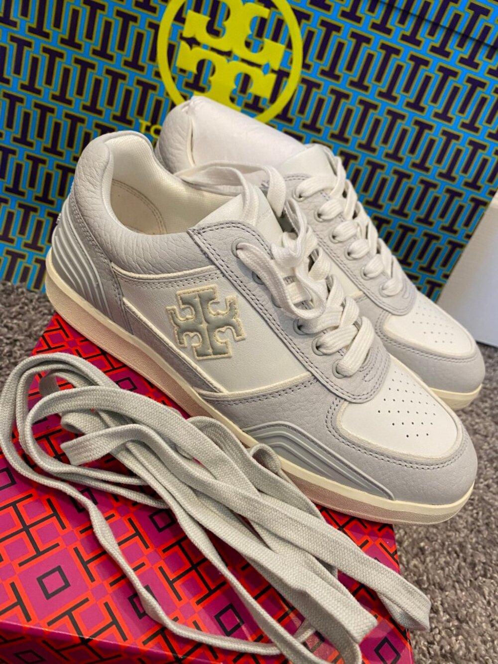 Tory Burch Light Blue CLOVER COURT SNEAKER